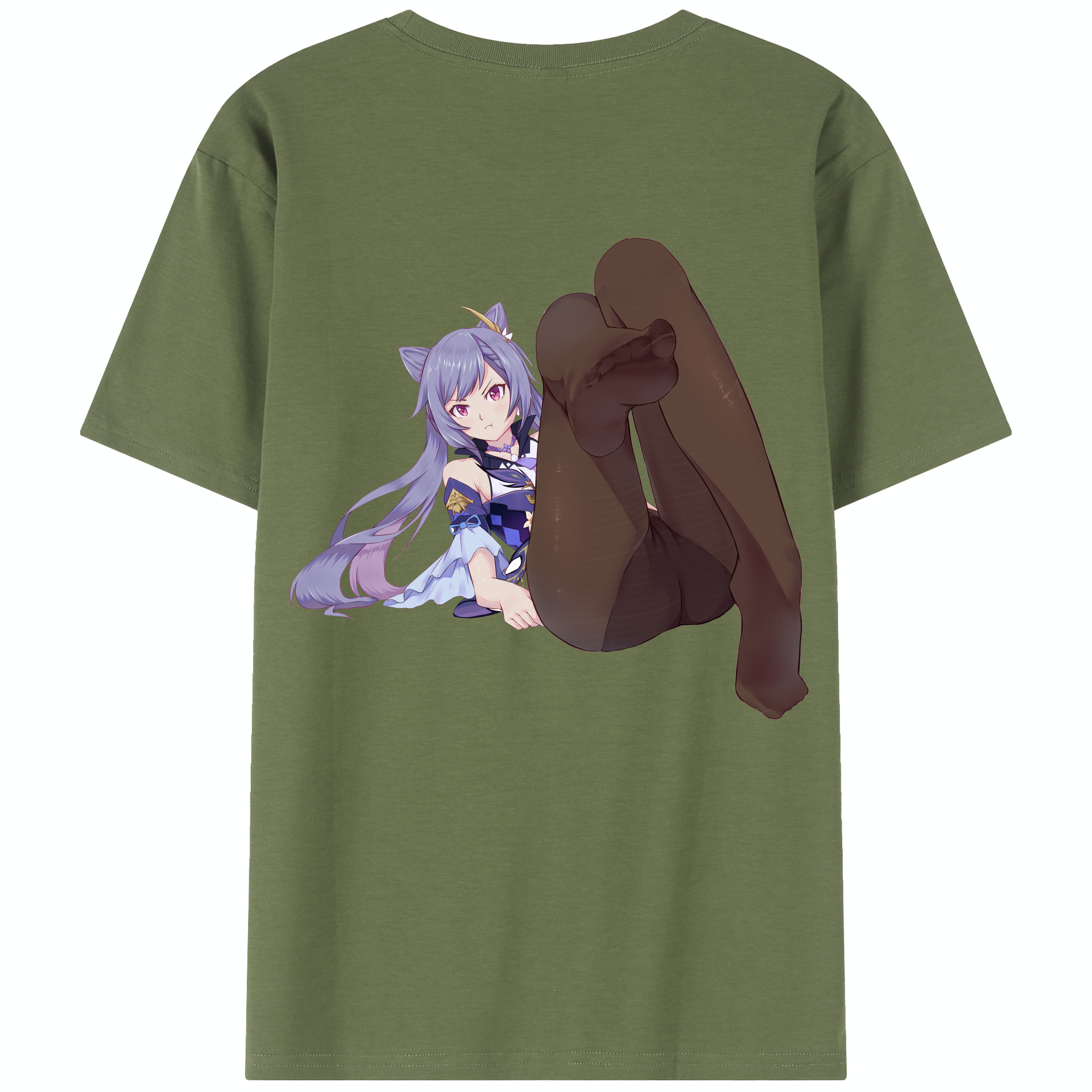 げんし神 刻晴 こくせい genshin Kokusei 綿100％半袖Tシャツ（背面プリント）